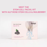 Raaga Professional Stem Cells Infused Fairness 6 Step Facial Kit | Brightening Power of Mulberry and Alp Rose Stem Cells | Reduces Dark Spots | All Skin Types (61 gm)