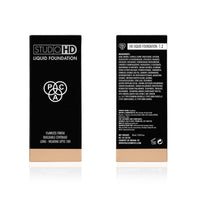 PAC Studio HD Liquid Foundation (1.2) | Lightweight Dewy Satin Finish | Medium to Buildable Coverage | Natural Second Skin like Finish | Suitable for all Skin Types - 28ml