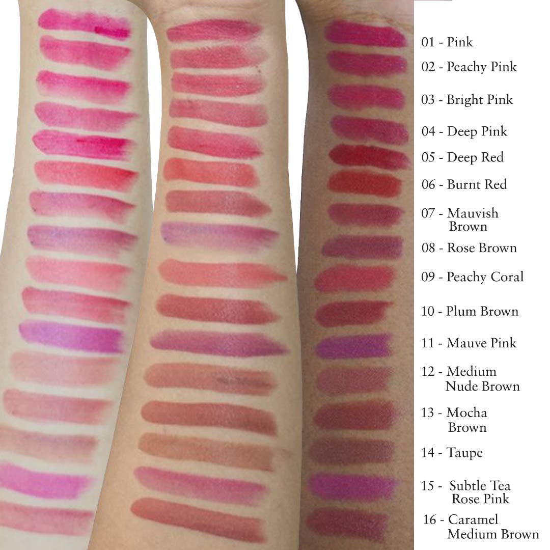 Just Herbs Natural & Organic Herb Enriched Ayurvedic Creamy Matte Lipstick For Dry & Chapped Lips- Paraben & Chemical Free Lipstick (Subtle Tea Rose Pink, Shade no. 15)