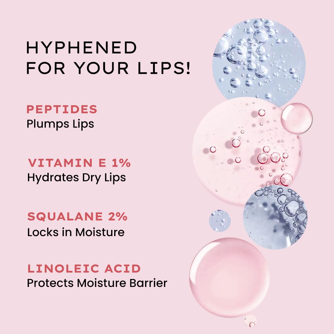 Hyphen Vitamin-Infused Tinted Lip Balm - Hazel | For Dry, Flaky & Dark Lips | 24 Hrs Moisturization | Hydrates, Plumps & Repairs Moisture Barrier | Peptide Lip Balm for Women | Peachy Nude Shade - 10g