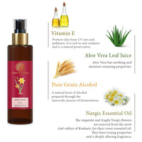 Forest Essentials Body Mist Nargis | Natural & Hydrating Body Spray For Men & Women | Luxury Floral Fragrance | 130 ml