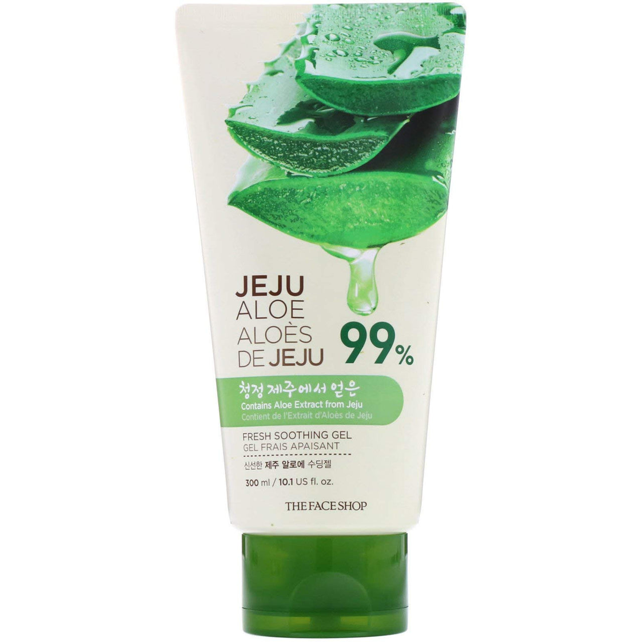 The Face Shop Pure Aloe Vera Gel, 300ml for Skin, Hair & Body | Aloe Vera with Vitamin E | Clear Gel for Ultimate Hydration & Glow | Korean Skin care products