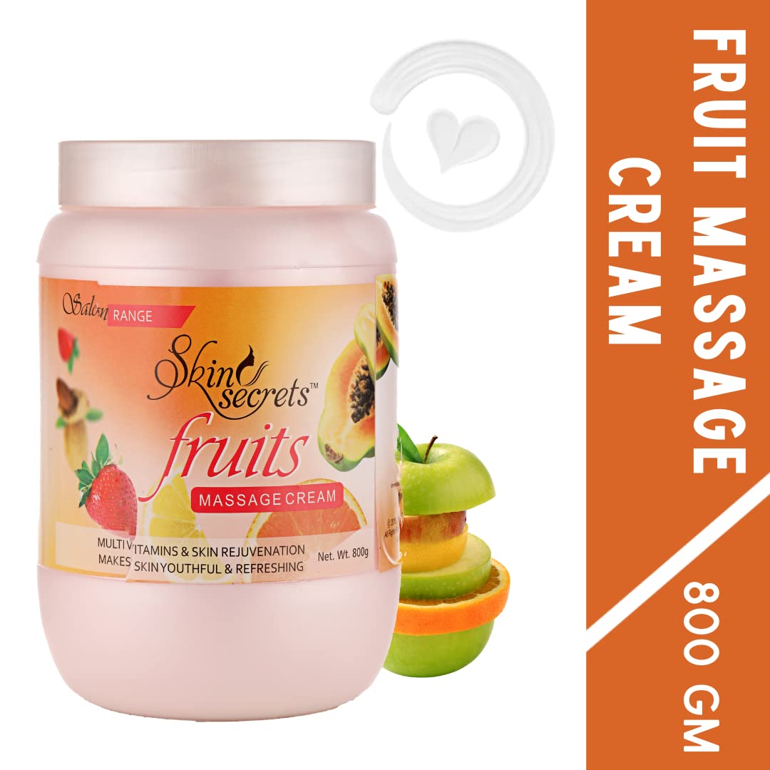 Skin Secrets Fruit Facial Massage Cream with Orange & Papaya Extract| Paraben Free, Cruelty Free & Vegan (800gm)