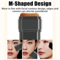 Luxenwell 2 In 1- Luxury Flawless Eraser Foundation Stick | Korean Hydrating Lightweight Foundation Stick with Brush | Waterproof Thin and Cover Blemishes for All Skin Types | 1Pcs
