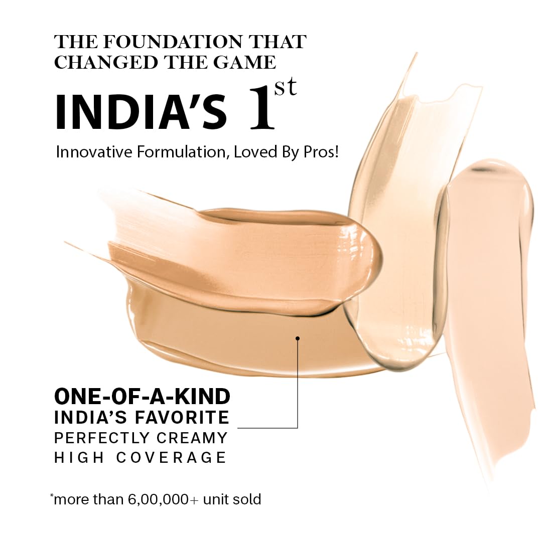 FLiCKA The Base Story Cream Foundation for Face Makeup 8.5gm | Medium to High Coverage | Waterproof & Long Lasting | Smooth & Matte Finish with SPF | All Skin Types | 04 Walnut