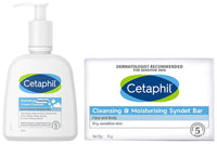 Cetaphil Hydrating foaming Face Wash, Cream to Foam Cleanser 236ml | Niacinamide, Pro-Vitamin B5 & and Aloe for Gentle Cleansing VVF India Cleansing And Moisturising Syndet Bar, 75g