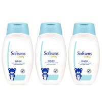 Softsens Baby TEAR FREE Baby Wash with natural milk cream & shea butter (200ml x Pack of 3)