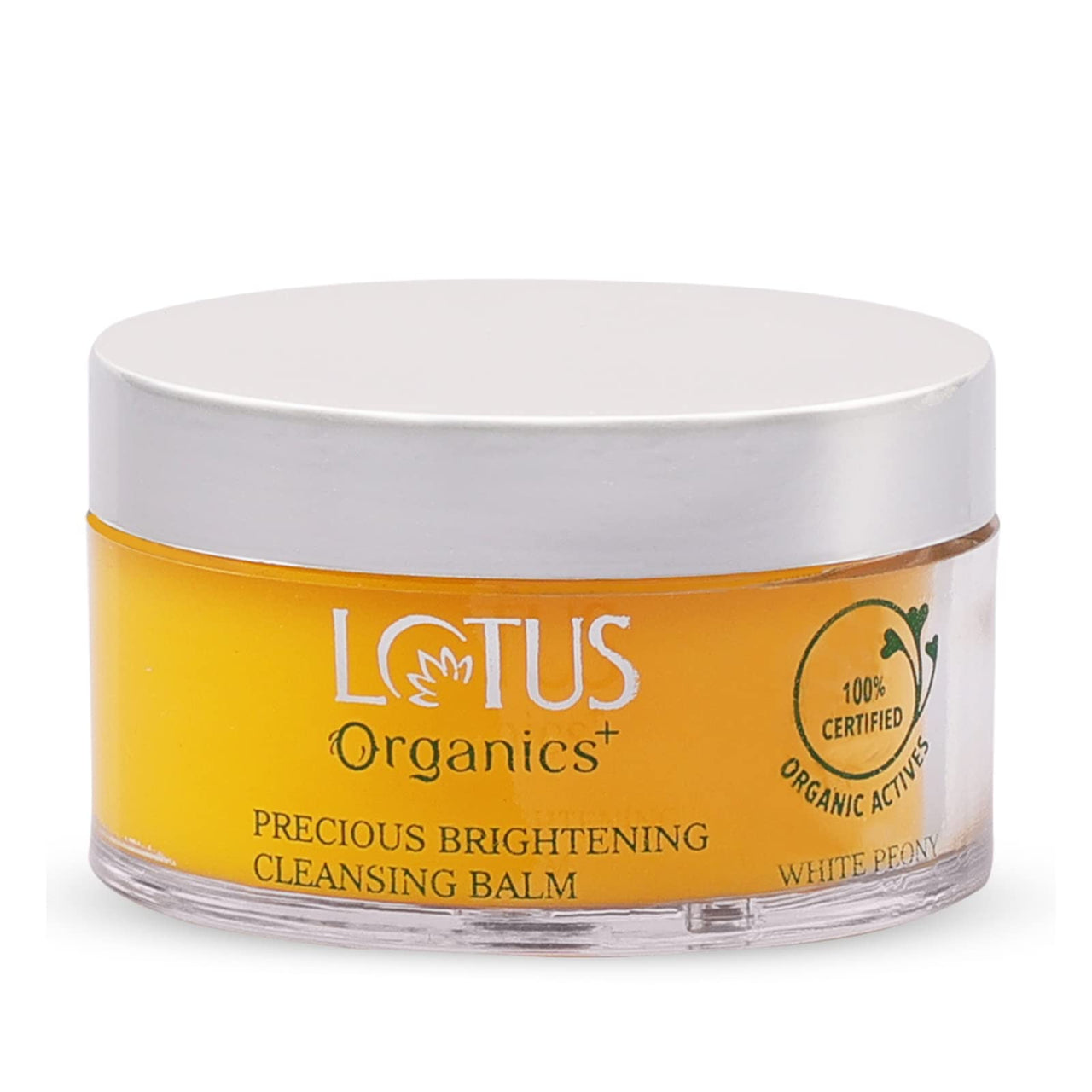 Lotus Organics+ Precious Brightening Cleansing Balm | 100% Organic White Peony | Sulphate & Paraben Free | All Skin Types | 50g