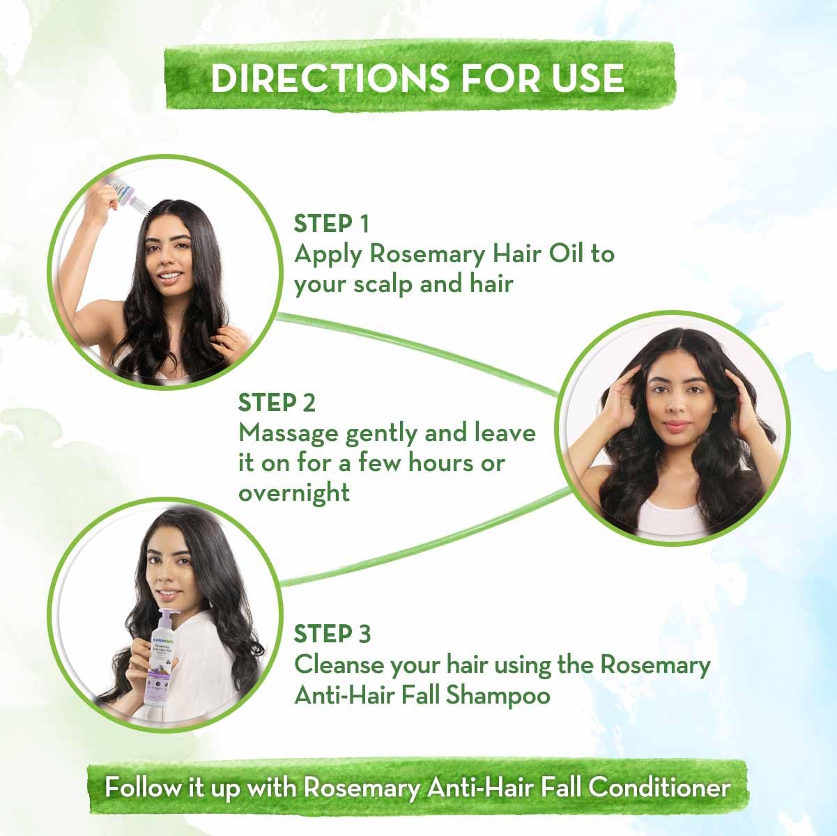 Mamaearth Rosemary Hair Growth Combo | Hair Growth Oil | Anti Hairfall Shampoo| 490 Grams