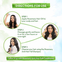 Mamaearth Rosemary Hair Growth Combo | Hair Growth Oil | Anti Hairfall Shampoo| 490 Grams