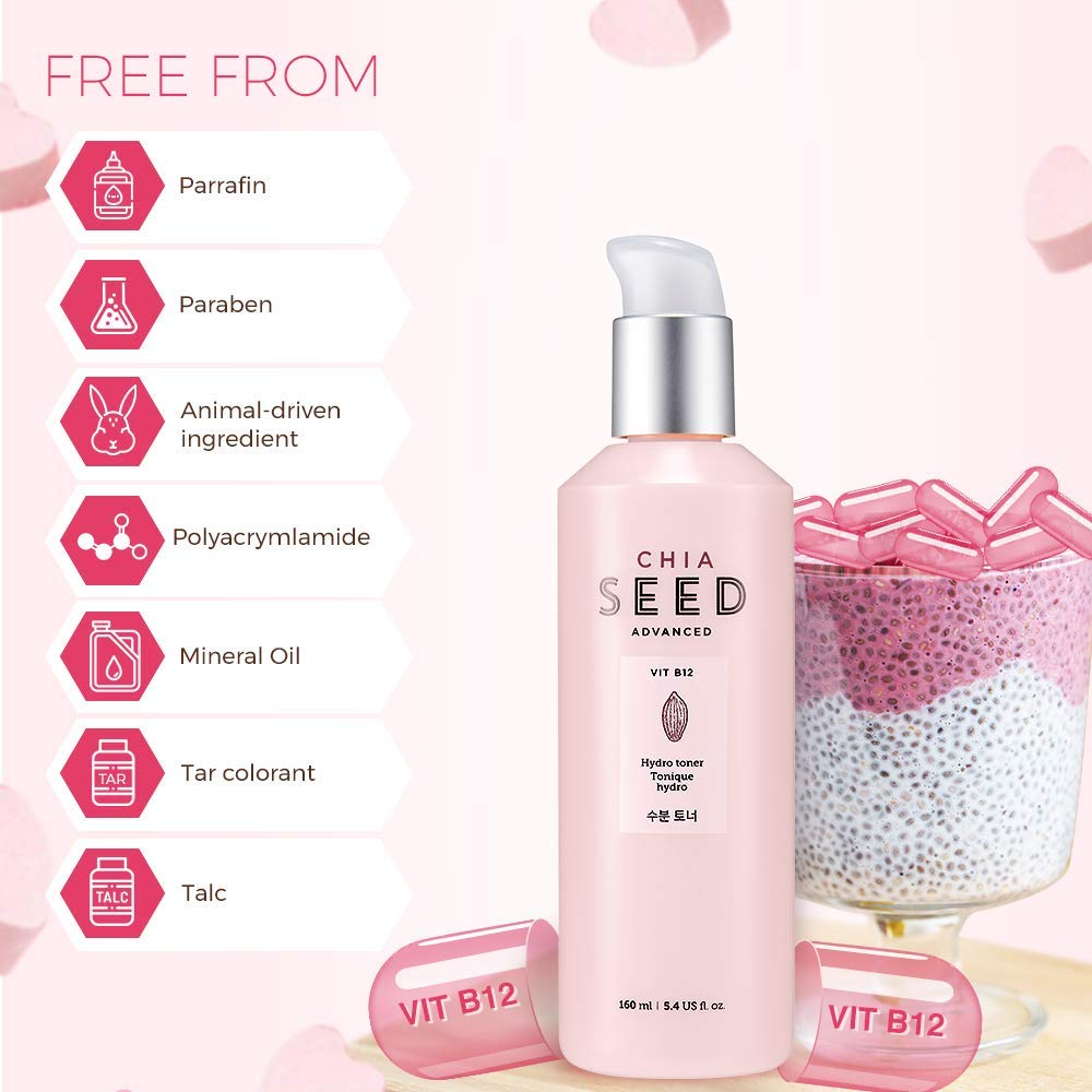 The Face Shop Chia Seed Hydro Toner, Pack Of 160 Ml, Liquid