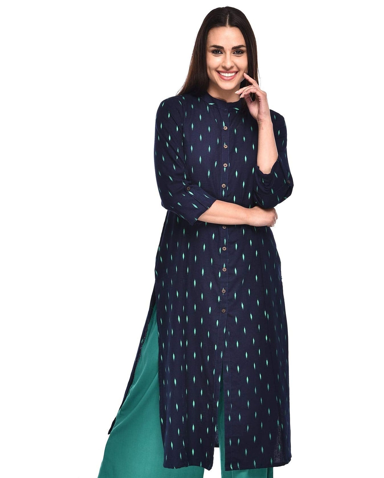 Pistaa's  Women's  Cotton Regular Kurta