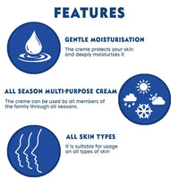 Nivea Crème All Season Multi-Purpose Cream, 200ml & Roll-On Deodorant, Cool Kick For Men, 50ml