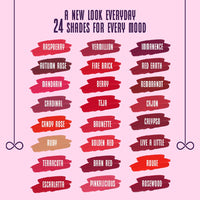 Dazller Eterna Long Stay Lip Colour, 4g, LC121 - Rembrandt - Waterproof, Matte, Ultra-Intense Pigments, Skin-Nourishing Extracts