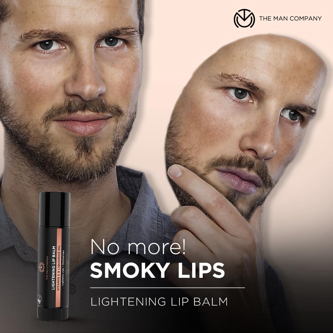 The Man Company Lip Balm for Dry, Chapped and Dark Lips - 4gm | Moisturizes, Nourishes & Soften Lips with the power of Vitamin E, Coconut & Olive Oil
