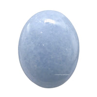 Blue Calcite Celestite Palm Stone - Hot Massage Worry Stone for Natural Body Chakra Balancing, Reiki Healing and Crystal Grid Blue Celestite