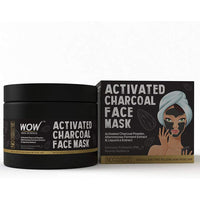 WOW Skin Science Activated Charcoal Face Mask Powder With PM 2.5 Anti-Pollution Shield, No Parabens & Mineral Oil Wash Off Face Mask, 200ml