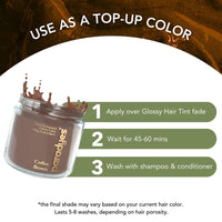 paradyes Top-Up Semi-Permanent Coffee Brown Diy Conditioner Based Hair Colour, 120 Gm,All,1 Count