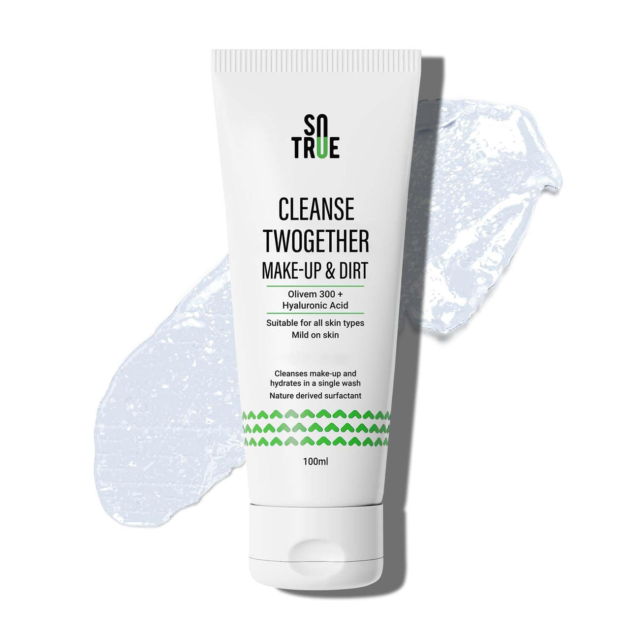 Sotrue Cleanse Twogether Hydrating Face Wash & Makeup Remover, Hyaluronic Acid & Olivem 300+, For All Skin Types, Pore Cleansing with Dirt Magnet Technology, Men & Women,100ml