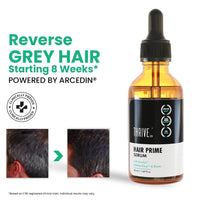 ThriveCo Anti-Grey Hair Prime Serum | Reverses & Limits Hair Greying | Arcolys + Biotin + Black Tea Extract | Light-Weight, Non-Sticky & Odourless | For Men and Women | 50 Ml