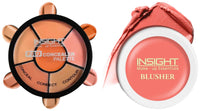 Insight Cosmetics Pro Concealer Palette-ConcealerConceal Correct Contour WaterProof (CR105-Concealer) Crème Blusher, Face Makeup, Soft Salmon, 3.5 gm(B-02=01)