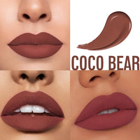 Charmacy Milano Stunning Longstay Liquid Lipstick (Coco Bear 23) - 5.6 ml, Velvet Intense Matte Finish, 12 Hours, SmudgeProof, WaterProof, KissProof, One Swatch Application