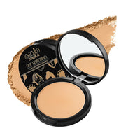 Lovechild Masaba 4-In-1 Mattifying Compact - Perfect All Skin Matte Coverage, Moisturizer, Primer & Skin Repair, With Macadamia Oil & Vitamin E, Gossip Girlfriend (Medium) - 9G