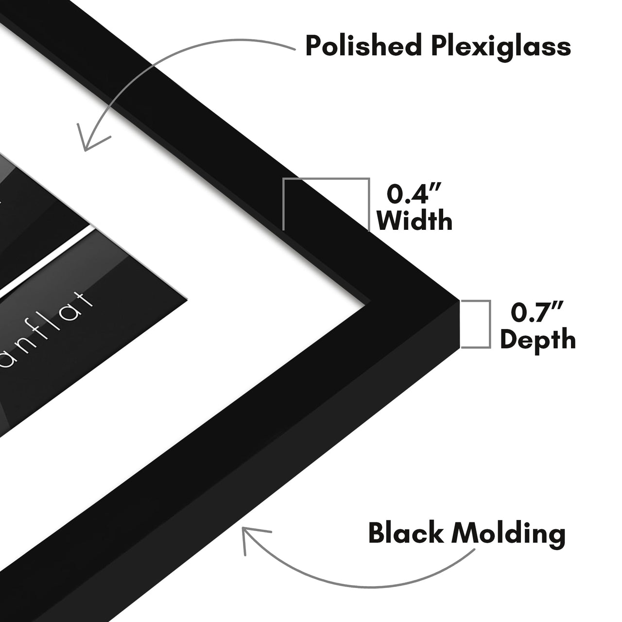 Americanflat 13x13 Picture Frame in Black - Use as 10x10 Picture Frame with Mat or 13x13 Frame Without Mat - Thin Border Photo Frame with Plexiglass Cover - Square Picture Frame for Wall Display 13x13 - (10x10 With Mat) 1 Pack