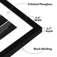 Americanflat 13x13 Picture Frame in Black - Use as 10x10 Picture Frame with Mat or 13x13 Frame Without Mat - Thin Border Photo Frame with Plexiglass Cover - Square Picture Frame for Wall Display 13x13 - (10x10 With Mat) 1 Pack