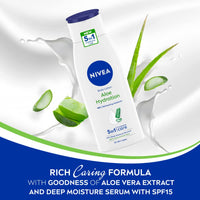 NIVEA Body Lotion, Aloe Hydration, with Aloe Vera, for Men & Women, 200 ml