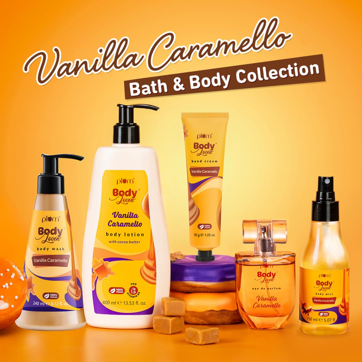 Plum BodyLovin' Vanilla Caramello Hand Cream | Ultra Moisturizing With Shea Butter | Non-Greasy & Lightweight | Warm Vanilla & Delicious Caramel Fragrance | Travel Friendly