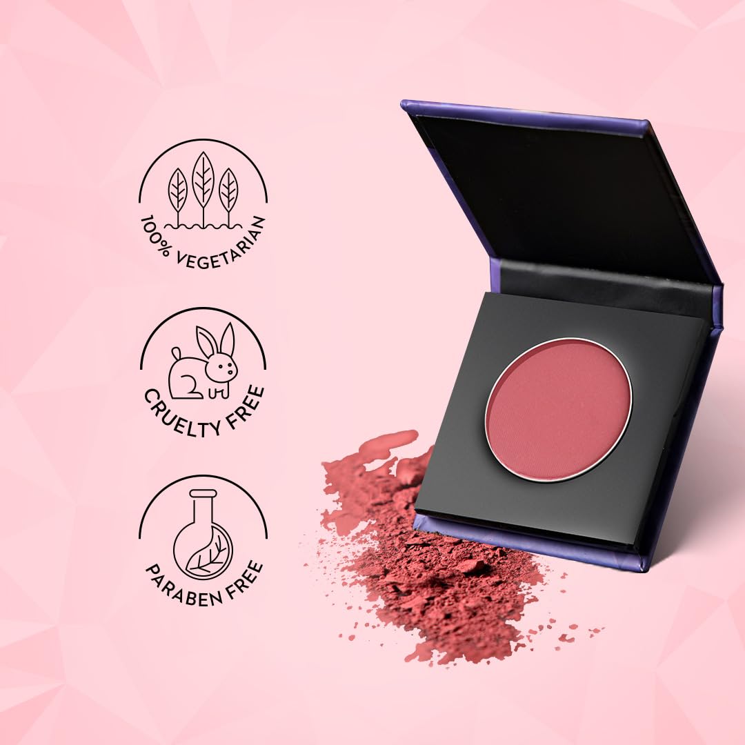 SUGAR Cosmetics Contour De Force Mini Blush for Face | Face Blusher for Face Makeup | Smooth Texture | Matte & Blendable | Paraben & Cruelty Free | 4gm | Salmon Superstar (Warm Peach Blush)