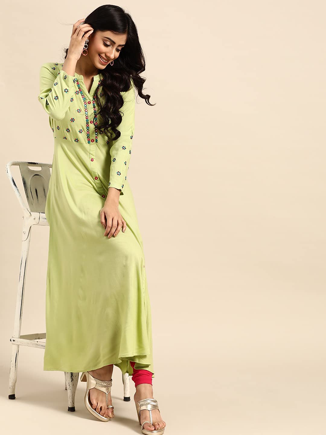 Rapsodia Women's  Rayon Anarkali Kurta