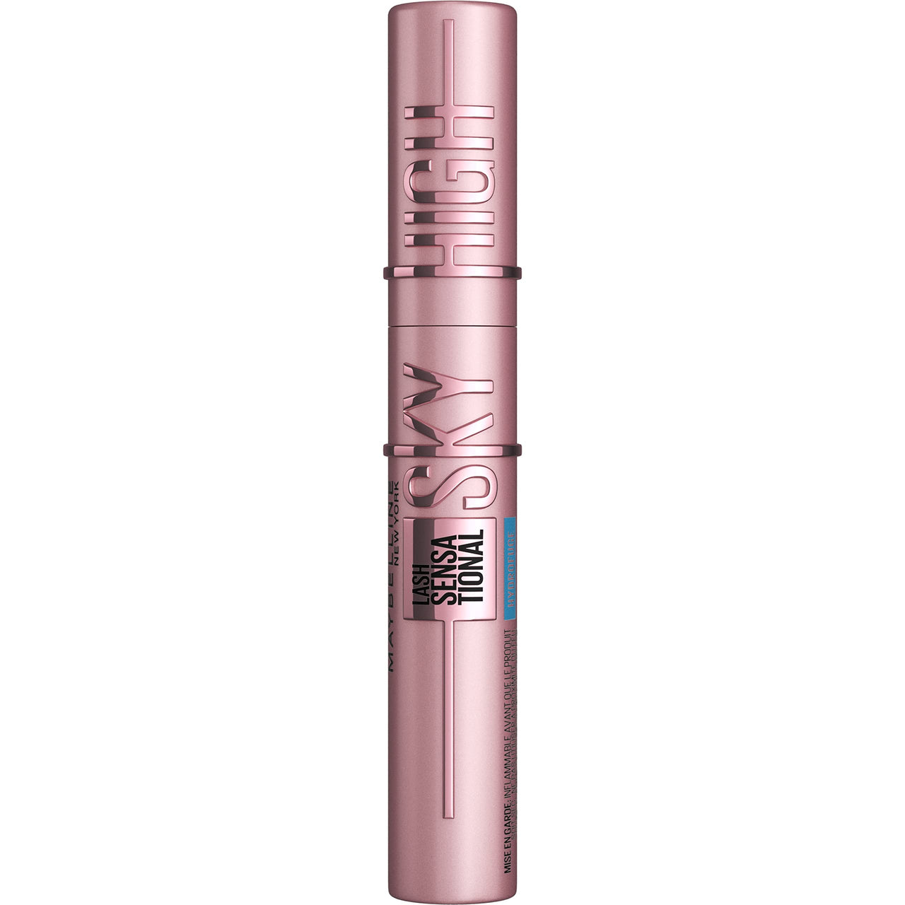 Maybelline New York Waterproof Mascara, Lengthening & Volumizing Mascara, With Bamboo Extract & Fibres, Lash Sensational Sky High, Very Black, 6ml (Pack of 2)