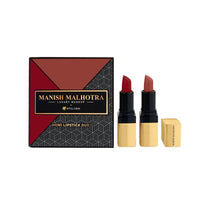 MyGlamm Manish Malhotra Soft Matte Mini Lipstick Set - Retro Soft - 1.5g (Set of 2) | Bold Red & Toasted Brown Shade Lipsticks Combo | Long Lasting Creamy Matte Finish