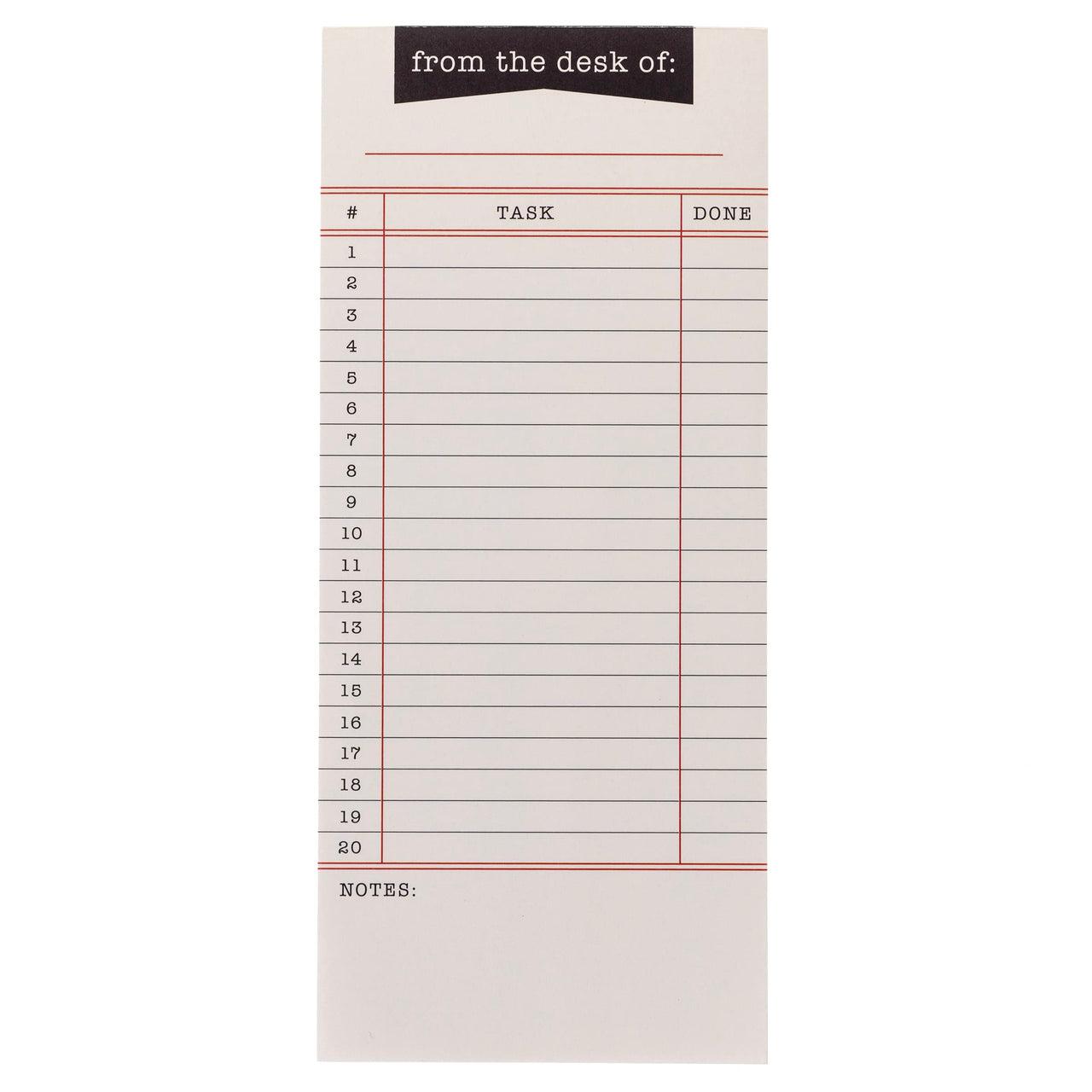 Graphique Library Card Magnetic Notepad | 100 Tear-Away Sheets | Grocery, Shopping, To-Do List | Magnetic Writing Pad for Fridge, Kitchen, Office | Lined Paper | Great Gift | 4” x 9.25”