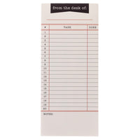 Graphique Library Card Magnetic Notepad | 100 Tear-Away Sheets | Grocery, Shopping, To-Do List | Magnetic Writing Pad for Fridge, Kitchen, Office | Lined Paper | Great Gift | 4” x 9.25”