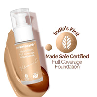 Mamaearth Hydra-Glow Full Coverage Dewy Finish Liquid Foundation With Vitamin C & Turmeric- 30 Ml|Full Coverage|Gives 3X Instant Glow|12-Hour Long Stay & Hydration|Spf 35|Non-Drying (05 Beige Glow)