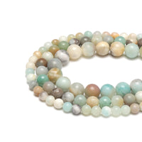 60pcs 6mm Natural Amazonite Gemstone Beads Energy Healing Crystal Round Loose Stone Beads for Jewelry Making, DIY Bracelets Necklaces