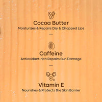 McAffeine Choco Lip Balm With SPF 20+ for Dry & Chapped Lips | 24 Hour Moisturization With Sun Protection | Cocoa Butter & Caffeine for Women and Men, 1 Count, Beige