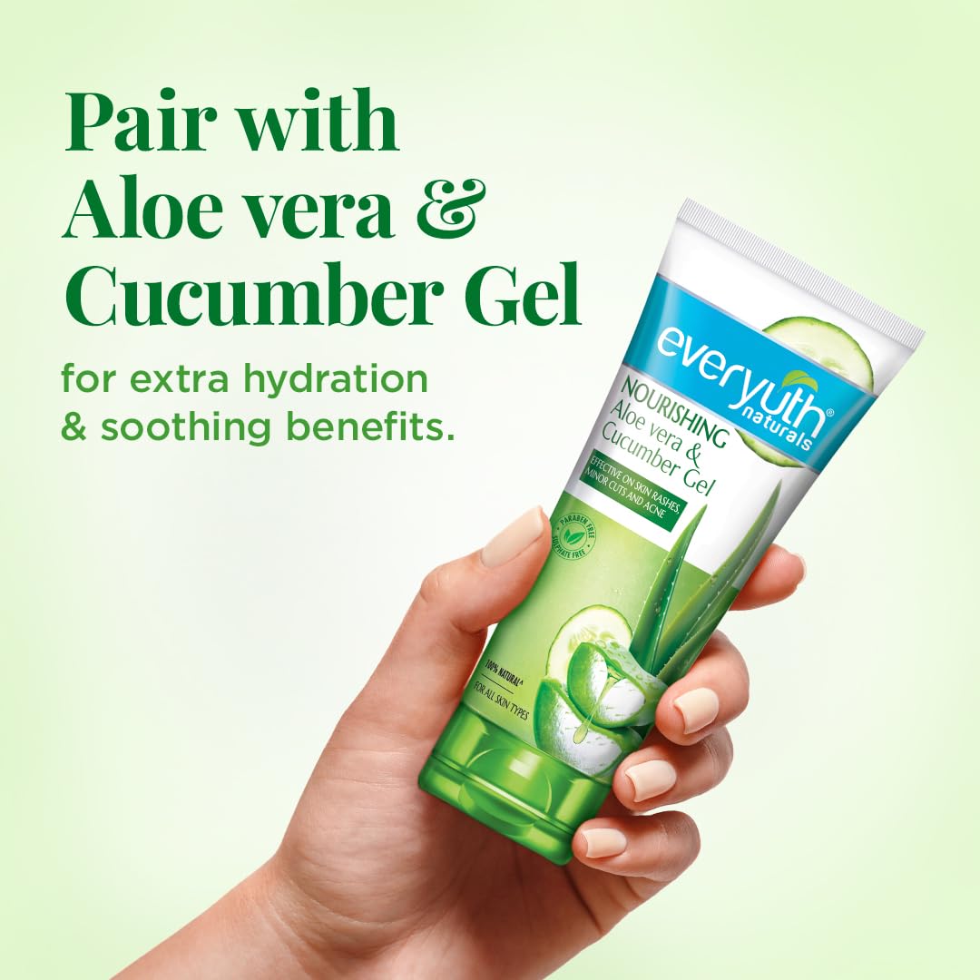 Everyuth Naturals Rejuvenating Cucumber & Aloe Vera Sheet Mask Pack of 3