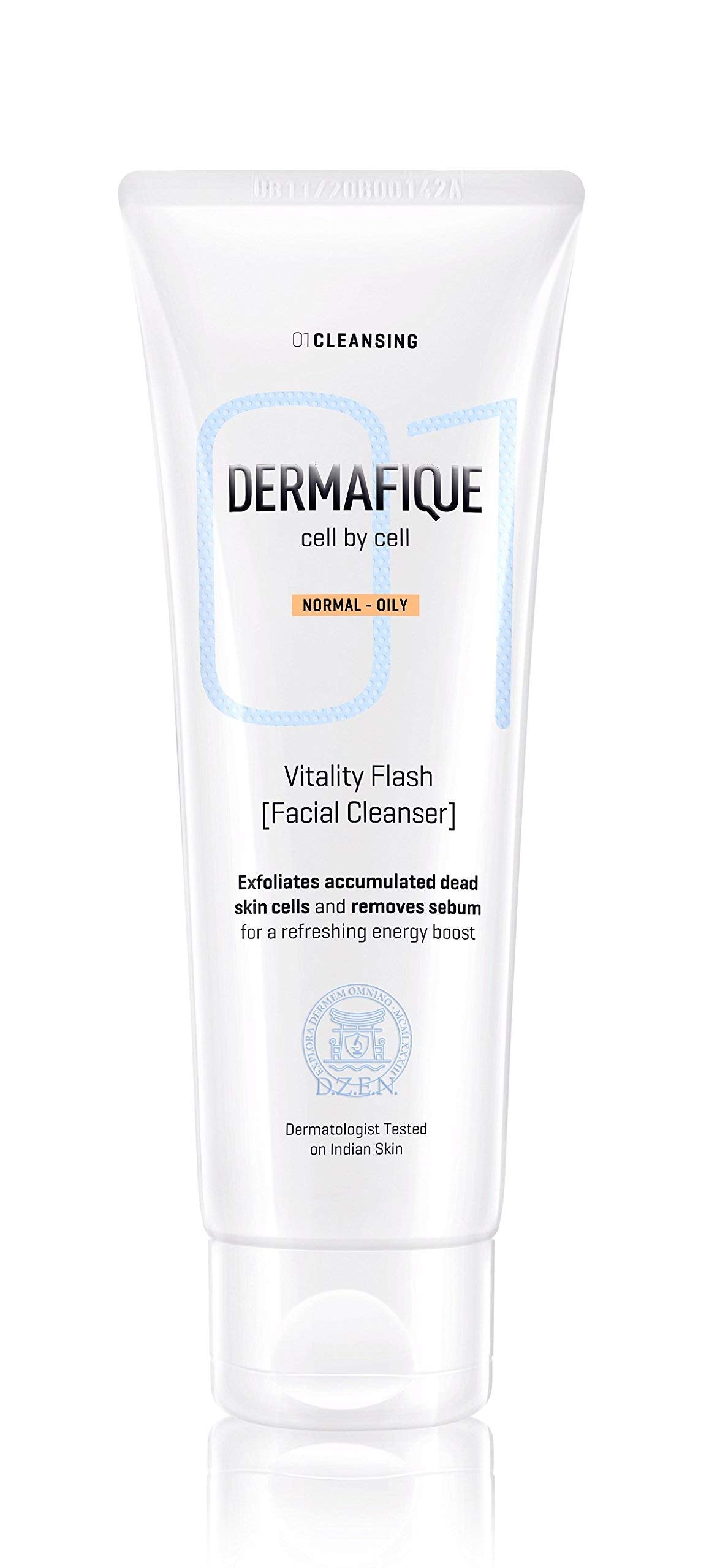 Dermafique Vitality Flash Facial Cleanser, 100ml And Dermafique Micellar Water Makeup Cleanser, Blue, 150ml