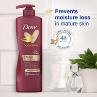 Dove Body Love Pro Age Body Lotion for Mature Skin 48hrs Moisturisation|| Paraben Free|| With Vitamin B3 & Olive Oil|| For Nourished Radiant Skin 400 ml