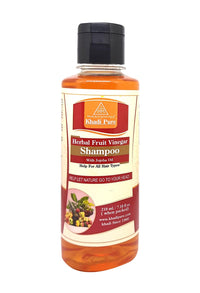 Khadi Pure Herbal Fruit Vinegar Shampoo/Hair Cleanser With Jojoba Oil, 210 ml