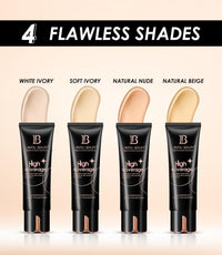 Lakyou Beauty High Coverage Foundation Cream | Waterproof Base | Light Weight | Long Lasting | Shade-04(Natural Nude) | 160ml | Pack Of 2