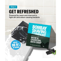 Bombay Shaving Company Valentine's  Day Gift Kit For Men|Activated Charcoal Facial Kit|Charcoal Face Wash, 100 Gm, Charcoal Face Scrub, 100 Gm, Neem & Charcoal Soap, 75Gm, Charcoal Peel Off Mask, 100Gm