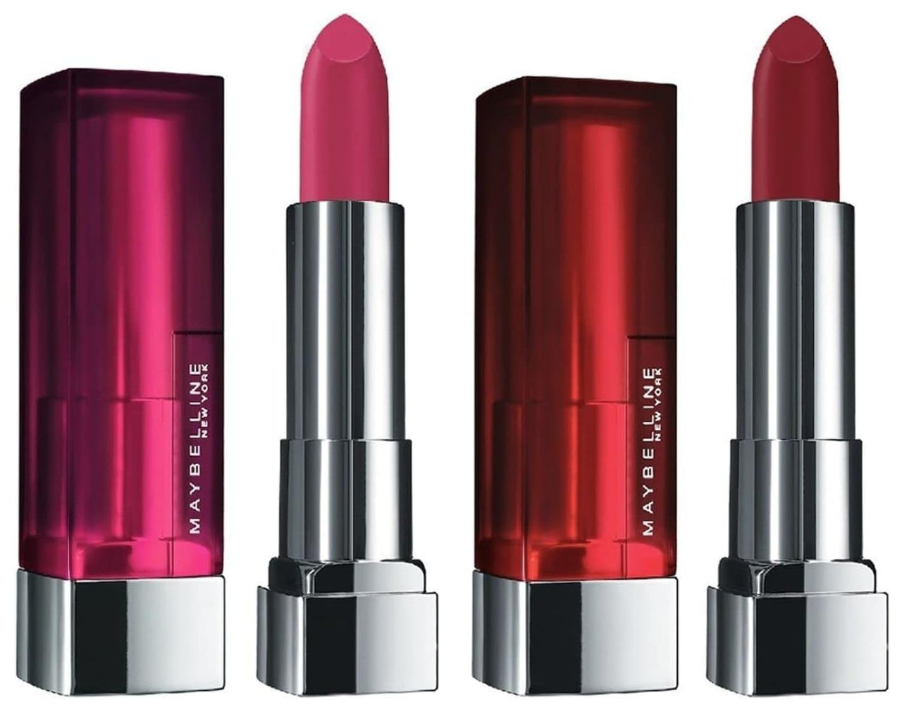 Maybelline New York Color Sensational Creamy Matte Lipstick, 695 Divine Wine, 3.9g & Maybelline New York Color Sensational Creamy Matte Lipstick, 680 Mesmerizing Magenta, 3.9g