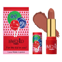 LoveChild Masaba - Eye-Candy - Luxe Matte Lipstick, Moisturising, Intense, Plump, Bullet Matte Nude Pink Lipstick, 4ML