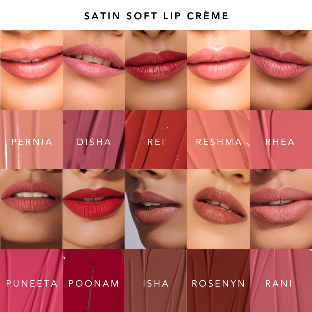 SIMPLYNAM Satin Soft Lip Crème – Tokyo Red | 1 Swipe Full Coverage | Hydrating, Creamy Matte Finish | 16 Hour Stay | Transfer-Proof & Smudge-Proof | Infused with Peptides & Squalane | Vegan
