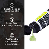 Ustraa Face Wash Acne Control - With Neem & Charcoal - 200g - Oil control, Prevents Acne | & Moisturising Cream - Oily Skin - 100g | Long-lasting moisturization & Hydration | Quick Absorption